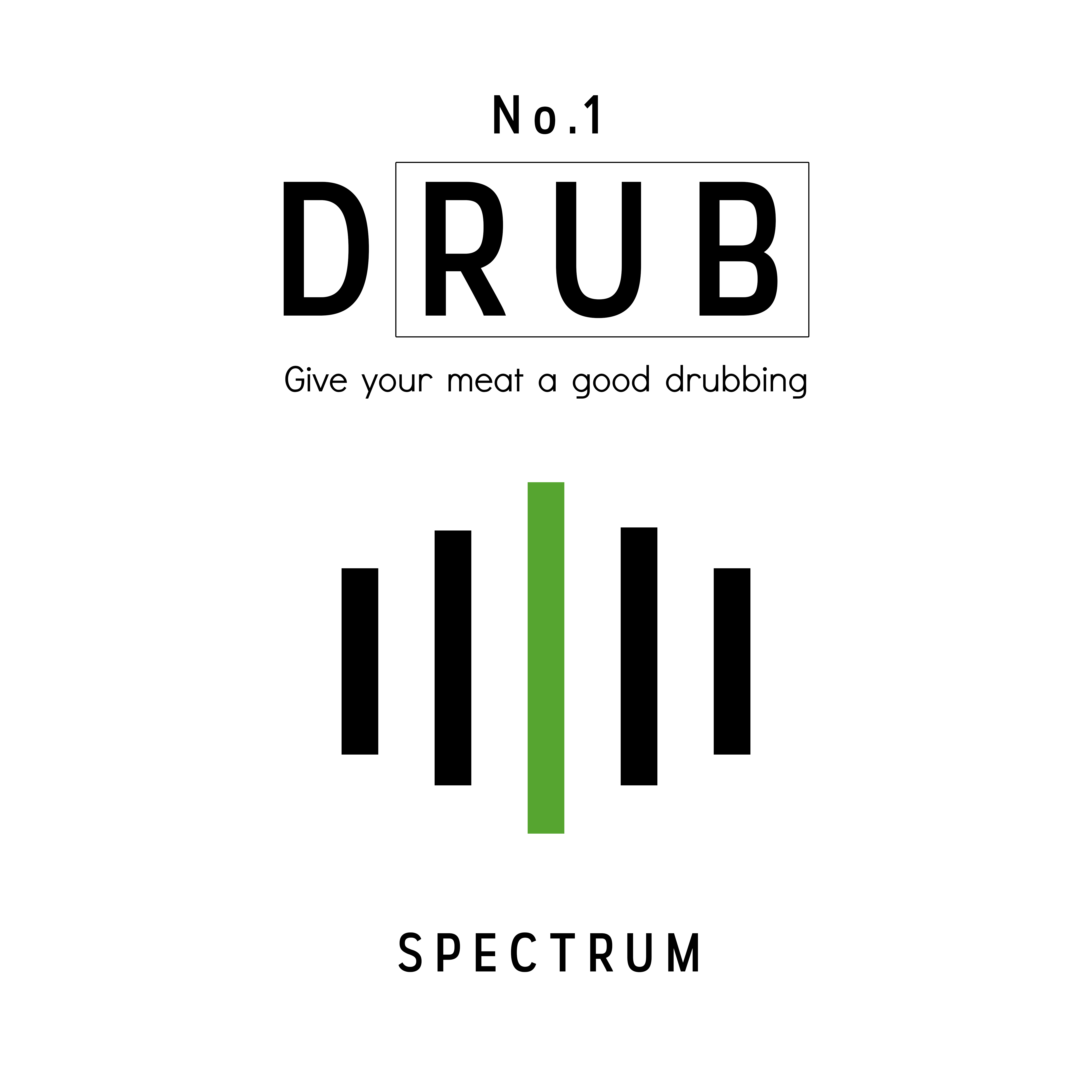 Drub No. 1 spice rub label