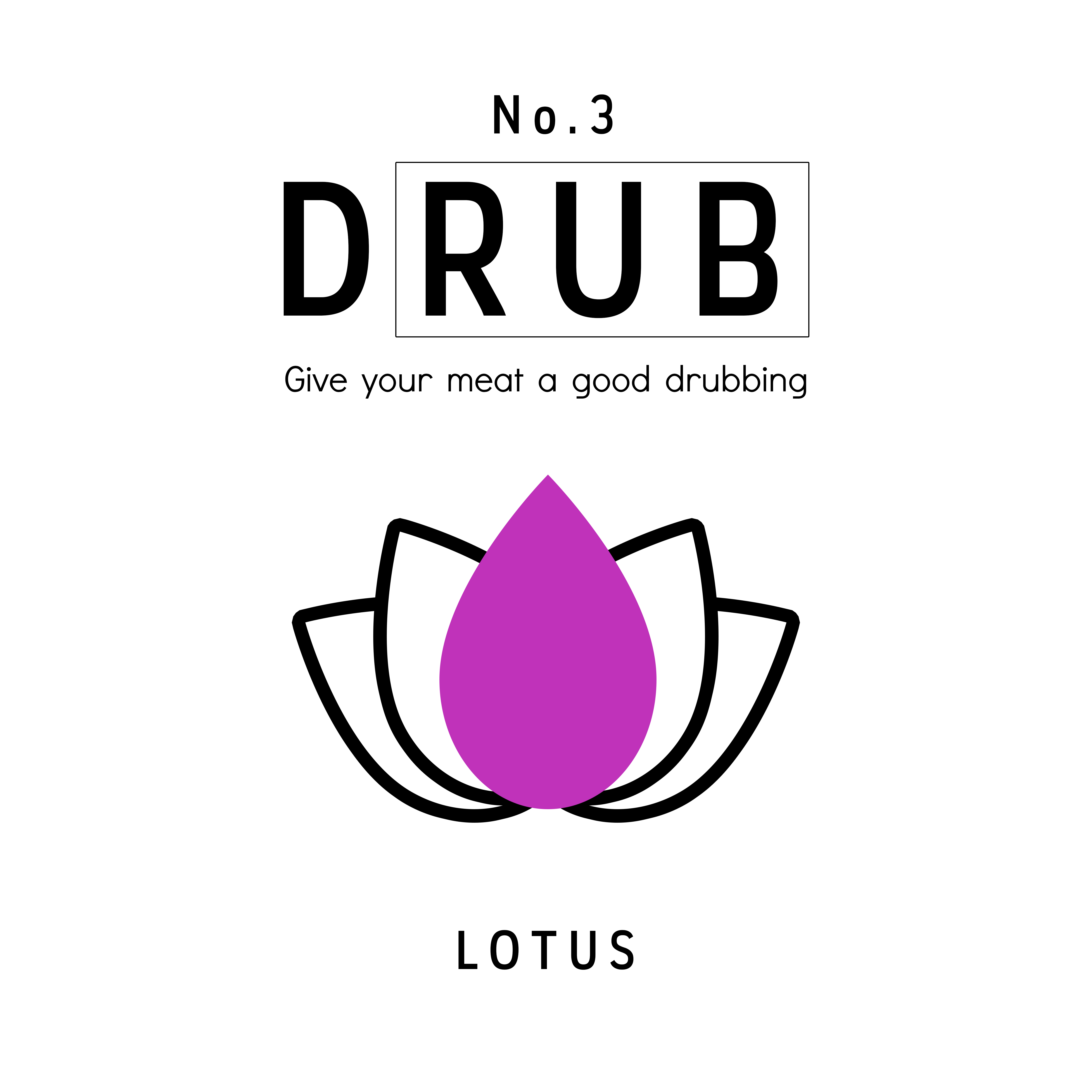 Drub No. 3 spice rub label