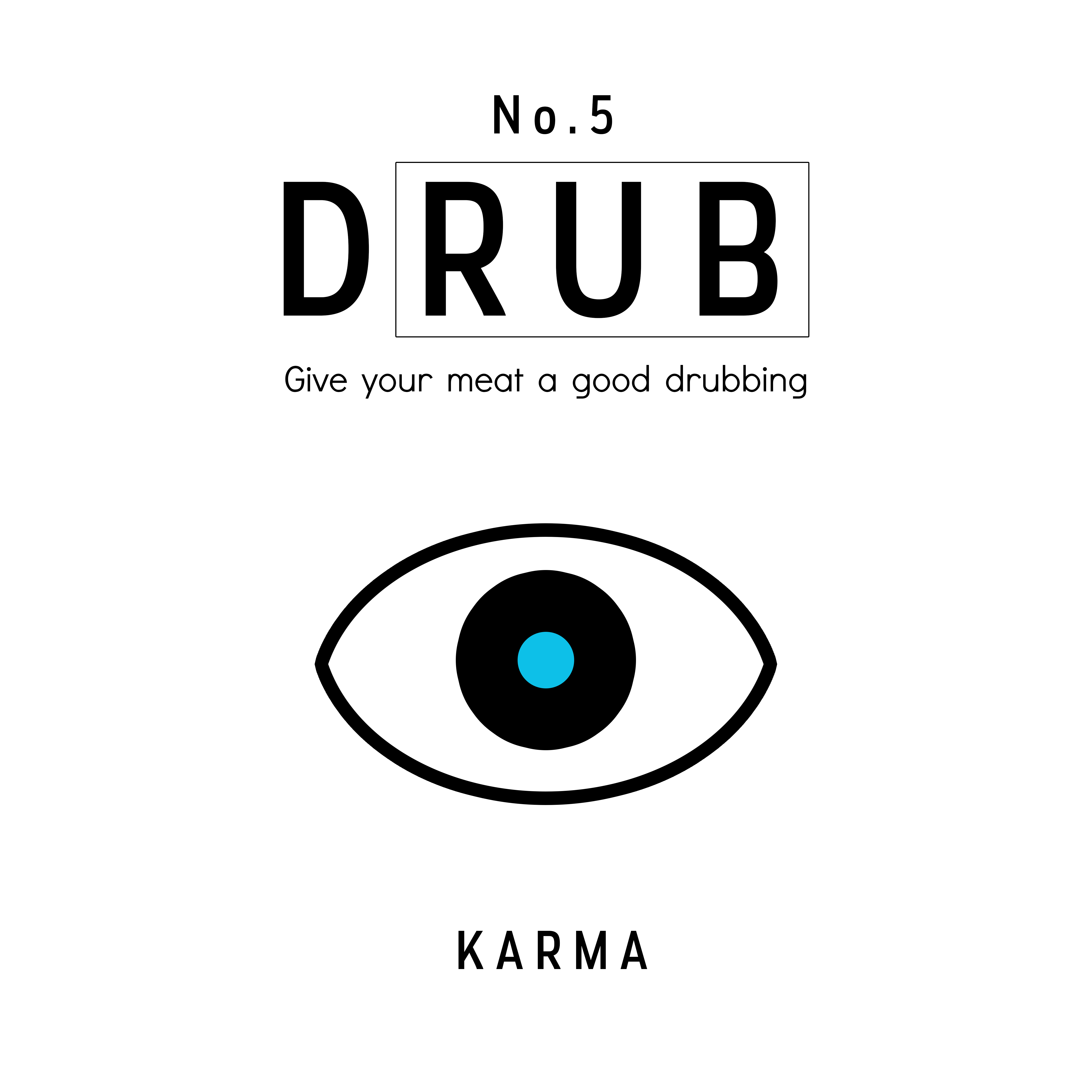 Drub No. 5 spice rub label
