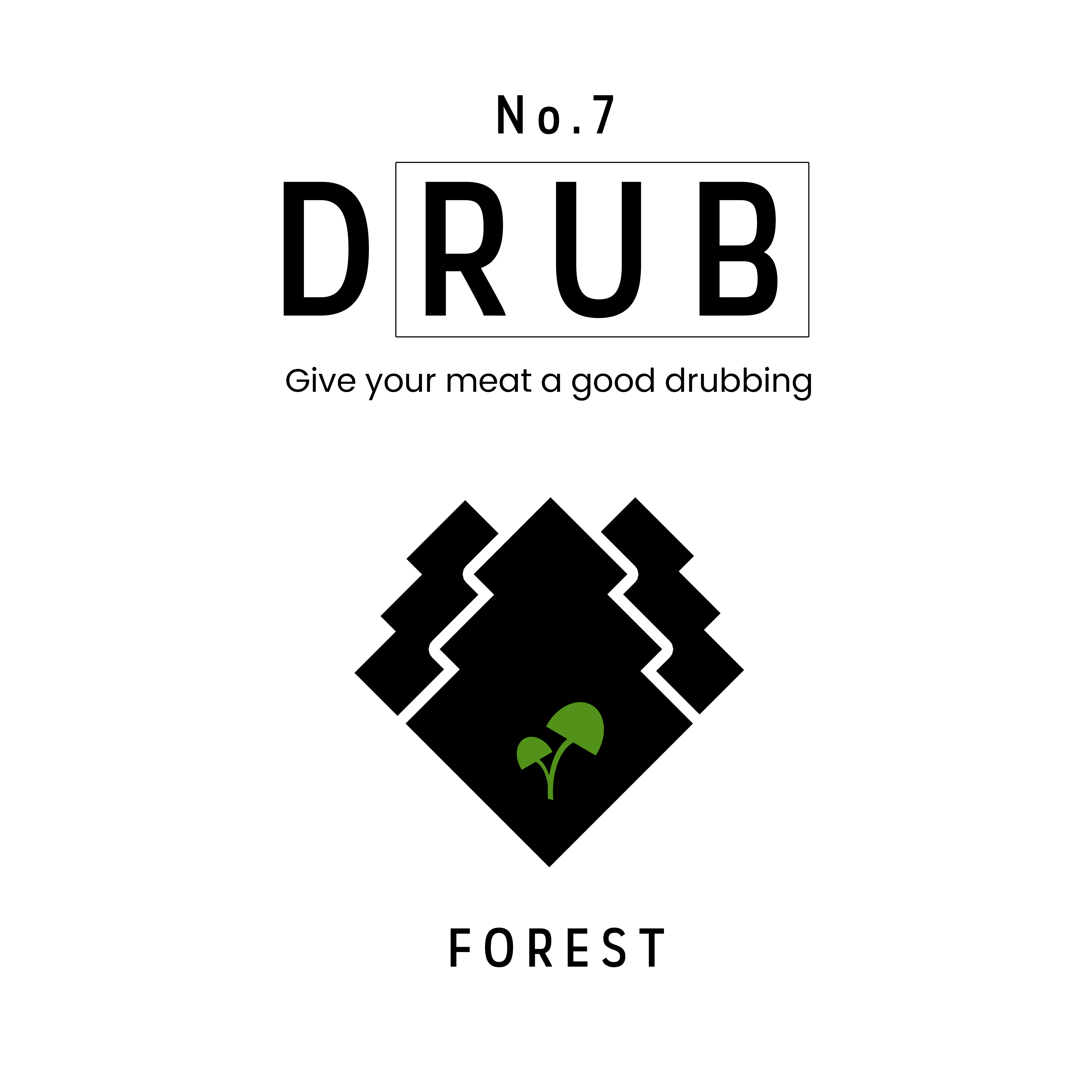 Drub No. 7 spice rub label