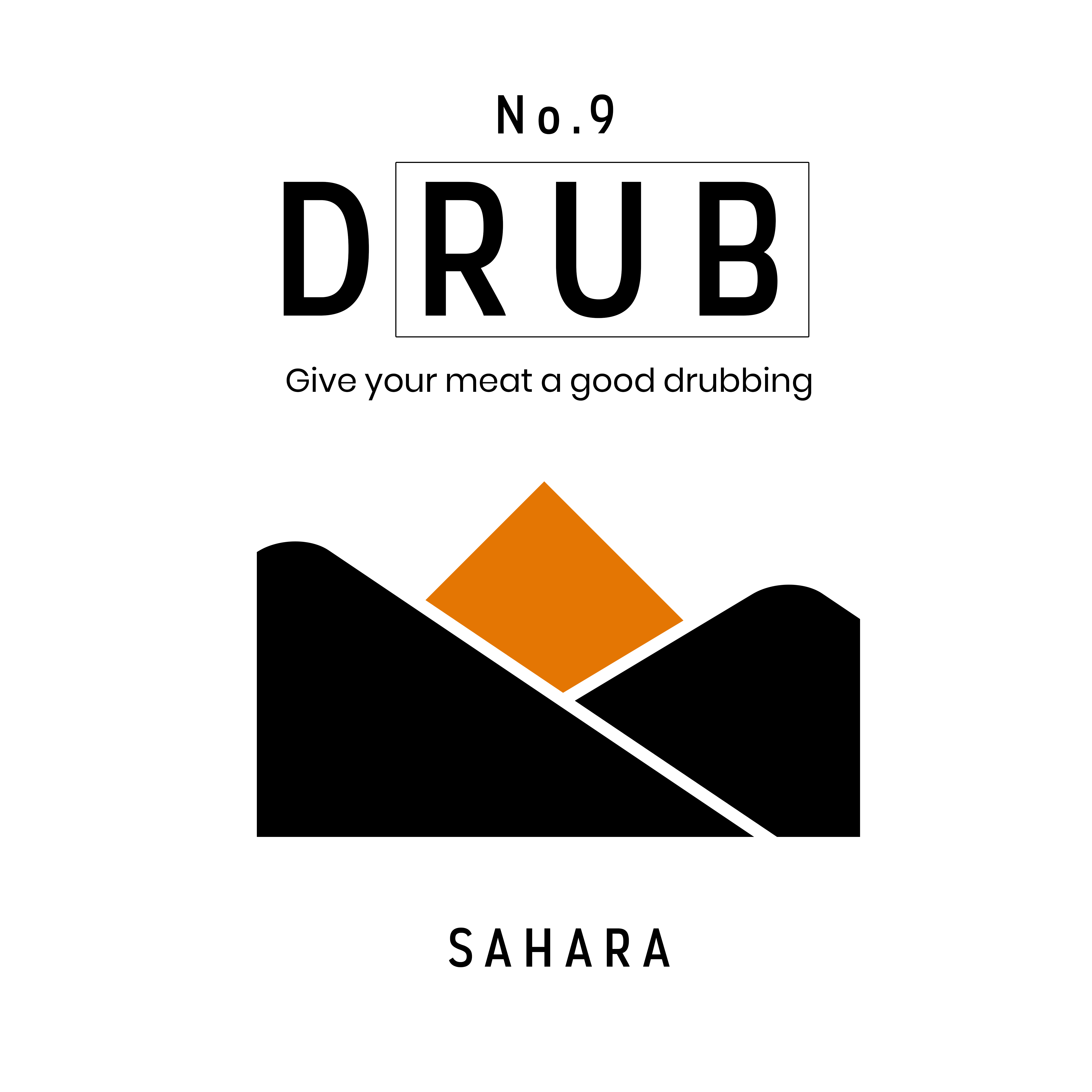 Drub No. 9 spice rub label
